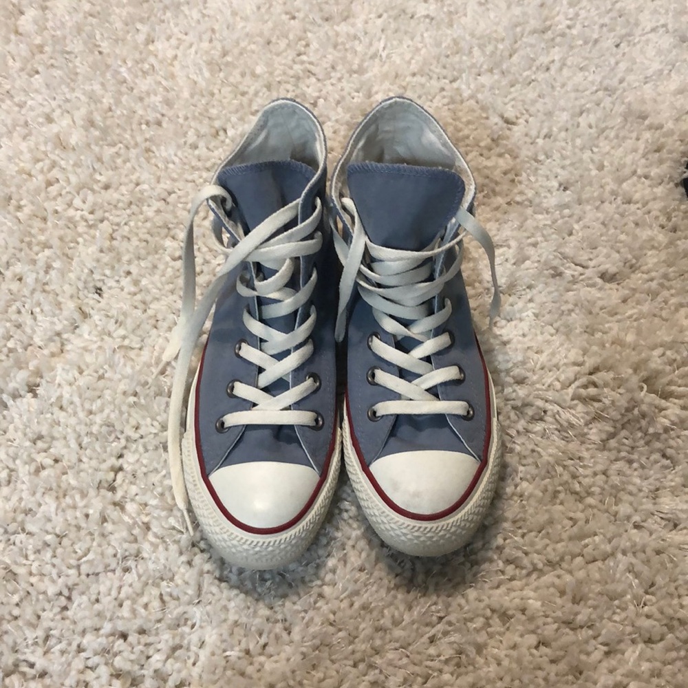 Limited edition blue suede high top Converse